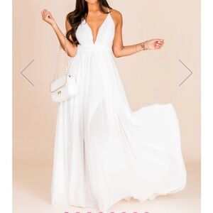IT ALL BEGINS WITH LOVE WHITE MAXI DRESS
